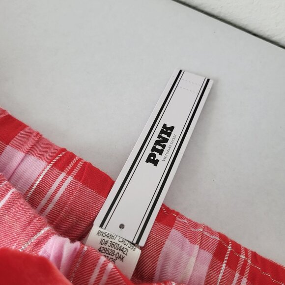 PINK by Victoria's Secret Pink & Red Plaid Ruffle Lounge Shorts Large - Picture 2 of 9